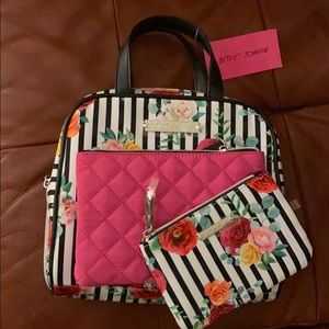 ‼️SOLD‼️Betsey Johnson 3- piece Cosmetic Suitcase